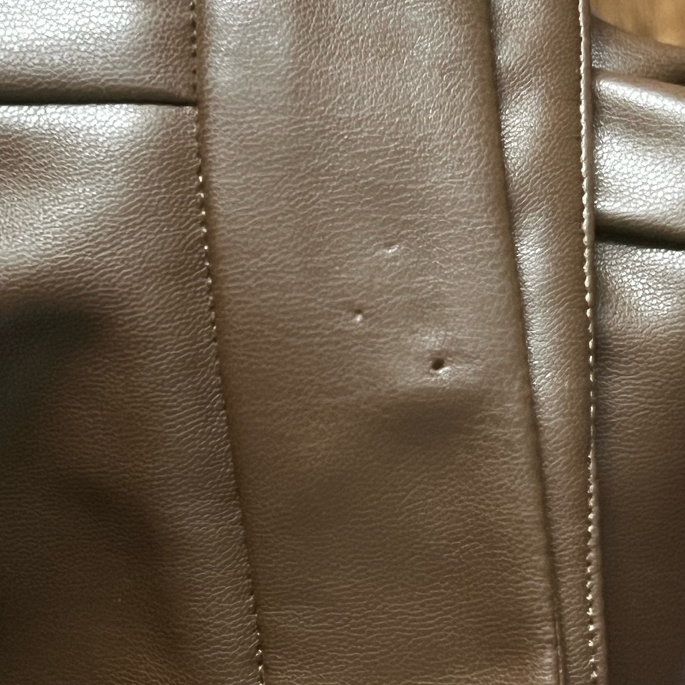 Princess Polly Viviene Brown High Waisted Leather Pant - Picture 4 of 5